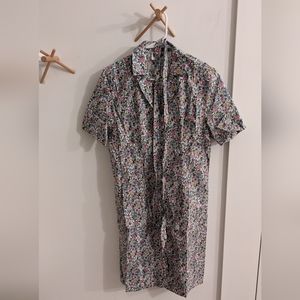 Liberty Print Cotton Shirt Dress
